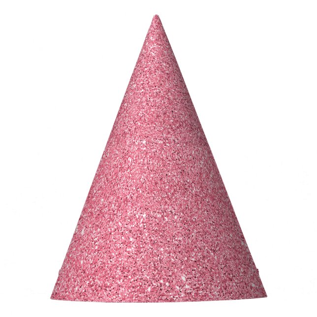 Pink glitter, Christmas abstract texture. Party Hat (Front)