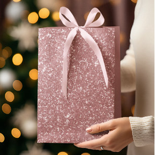 Pink Glitter Christmas Gift Bag 