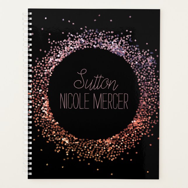 Pink Glitter Circle Planner (Front)
