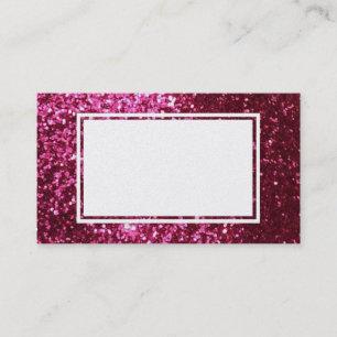 Pink Glitter Customisable Business Card