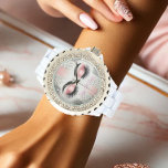 Pink Glitter Eyelashes  Watch<br><div class="desc">Stay stylish and on time with the Pink Glitter Eyelashes Custom Watch. Featuring shimmering pink glitter accents, bold eyelash details, and a chic design, this watch is perfect for lash techs, lash artists, or anyone who loves glam accessories. Personalise it with your name, business name, or leave it blank for...</div>