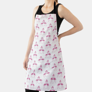 Pink Glitter Flamingo Apron