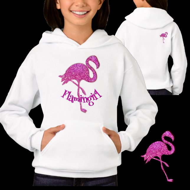 Pink glitter flamingo - customisable text (Creator Uploaded)