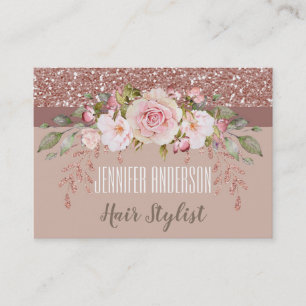 Pink Glitter Floral Hairdresser Salon Appointment