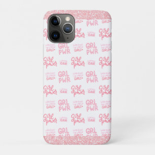 Pink Glitter Girl Power Bling Glam Girly Case-Mate iPhone Case