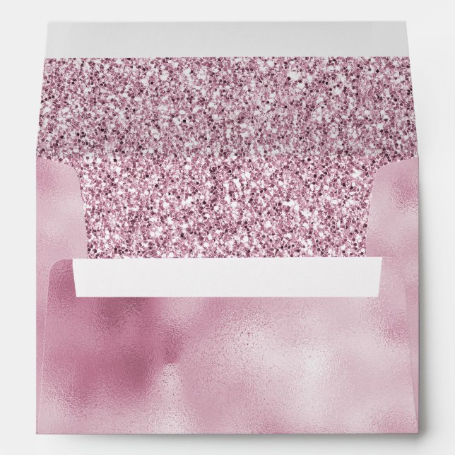 Pink Glitter Glam Envelope (Back (Bottom))