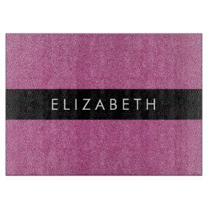 Pink Glitter, Glitter Background, Your Name Cutting Board