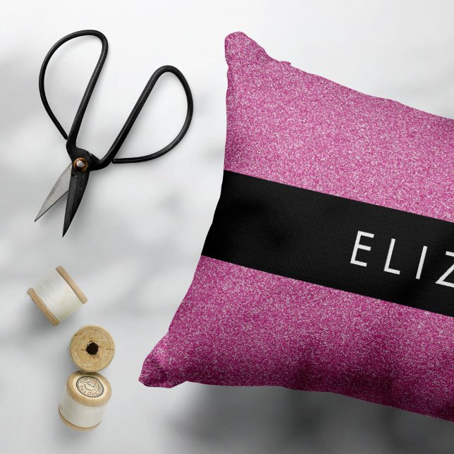 Pink Glitter, Glitter Background, Your Name Pillowcase (Creator Uploaded)