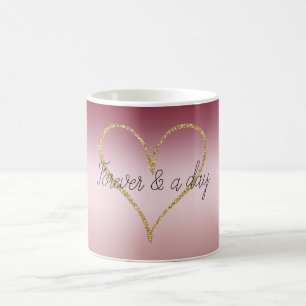 Pink Glitter Gold Love Forever Coffee Mug