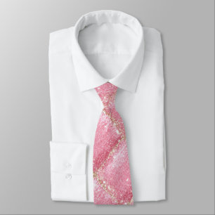 Pink Glitter Harlequin Glam Tie