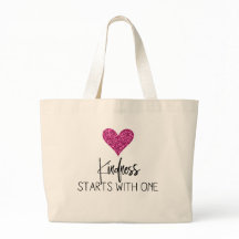 Pink Glitter Heart Kindness