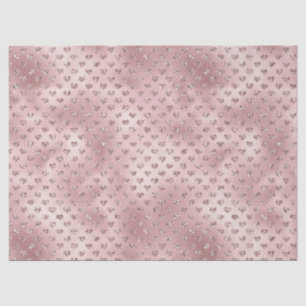 Pink Glitter Hearts Tissue Paper
