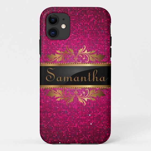 Pink Glitter iPhone 5 Mate Barely There™ Case (Back)