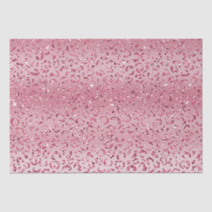 Pink Glitter Leopard Ombre Tissue Paper