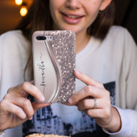 Pink Glitter Look Handwritten name 13