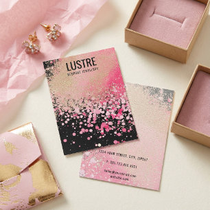 Pink Glitter Luxury Jewellery Display Card