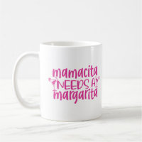 Pink Glitter Mamacita Needs Margarita  Funny Quote