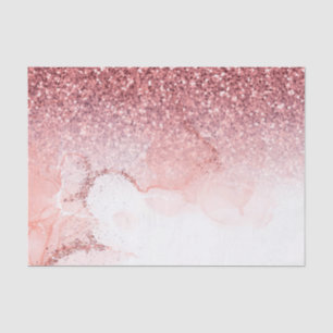 Pink Glitter Marble Tissue Paper