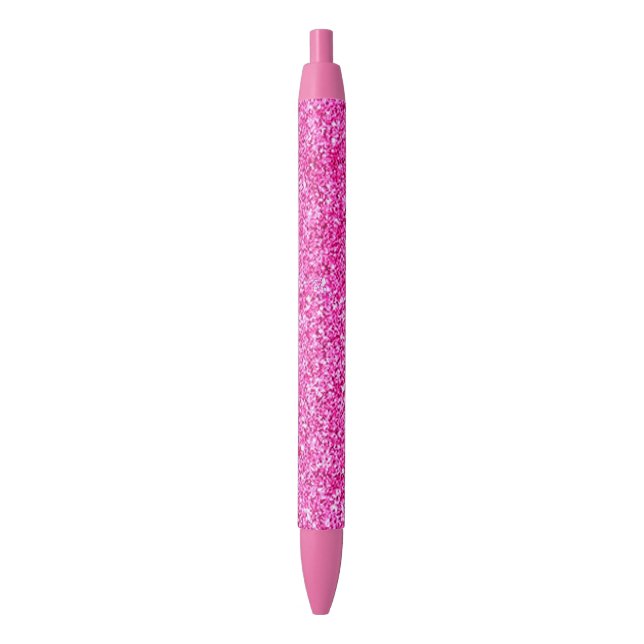 Pink Glitter Modern Pretty Shiny Template Girly Red Ink Pen (Front Vertical)