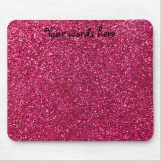 Pink glitter mouse pad