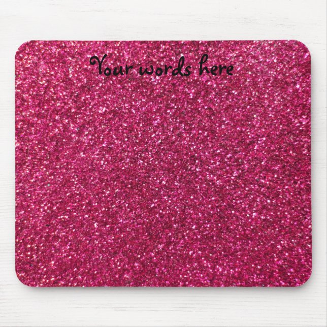 Pink glitter mouse pad (Front)