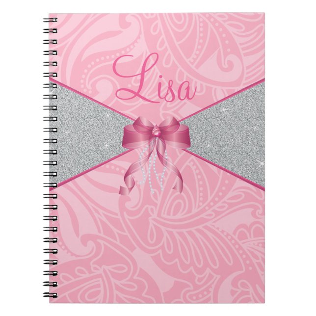 Pink Glitter Notebook (Front)