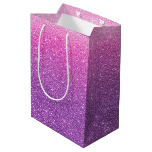 Pink Glitter Pattern Medium Gift Bag