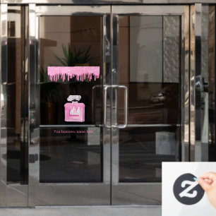 Pink Glitter Perfume Business Monogram 