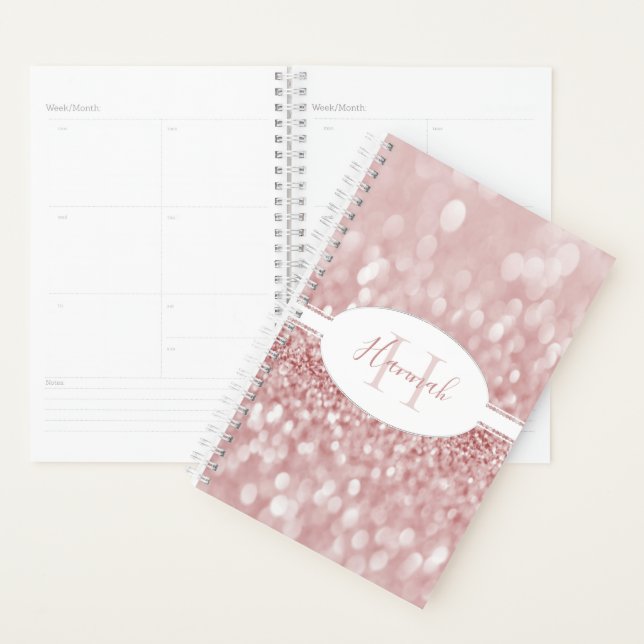 Pink Glitter Personalise Planner (Display)