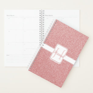 Pink Glitter Personalised Planner