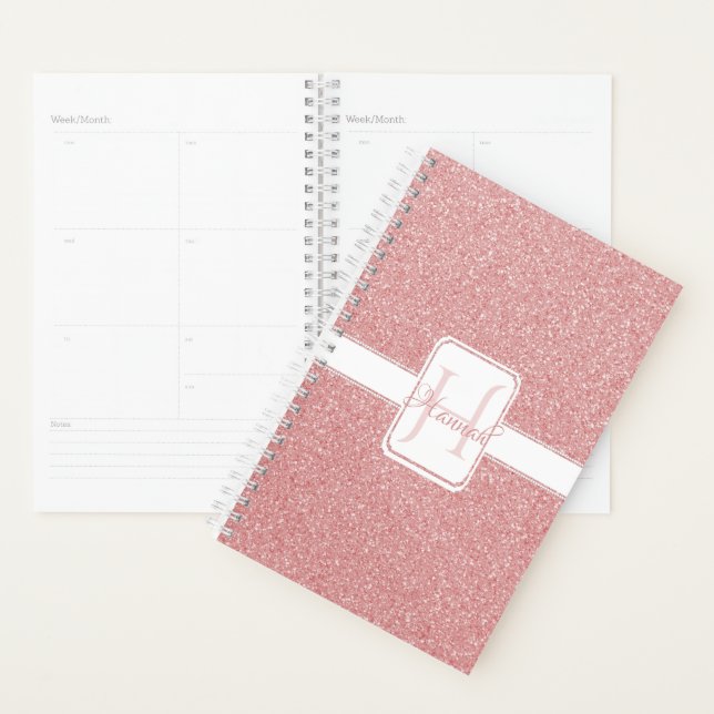 Pink Glitter Personalised Planner (Display)