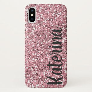 Pink Glitter Personalised with Your Name. Case-Mate iPhone Case