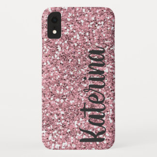 Pink Glitter Personalised with Your Name. Case-Mate iPhone Case