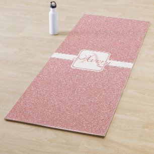 Pink Glitter Personalised Yoga Mat