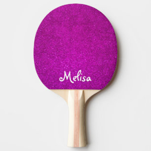 Pink glitter ping pong paddle for tabletennis girl