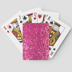 Pink Glitter Playing Cards