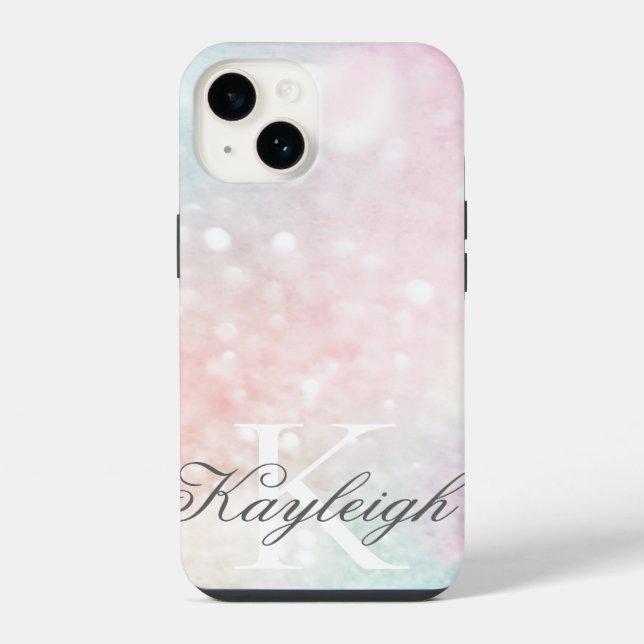 Pink Glitter Pretty Bokeh Pattern iPhone Case (Back)