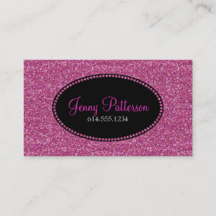 Pink Glitter Pretty Elegant Girly Business Cards