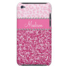Pink Glitter Rhinestone Leopard BLING Case