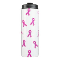 Pink Glitter Ribbons with White Background