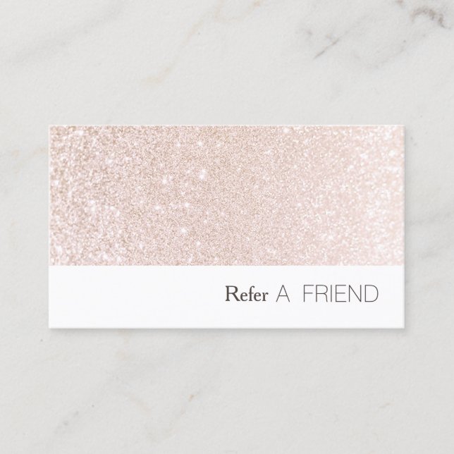 Pink Glitter Salon Referral Customer Loyalty Card (Front)