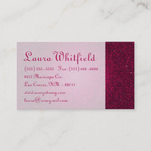 Pink Glitter Sequin Disco Glitz Business Card