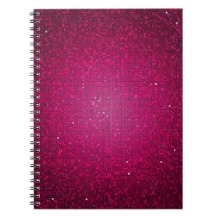 Pink Glitter Sequin Disco Glitz Spiral Notebook