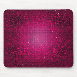 Pink Glitter Sequin Disco Personalised Mousepad