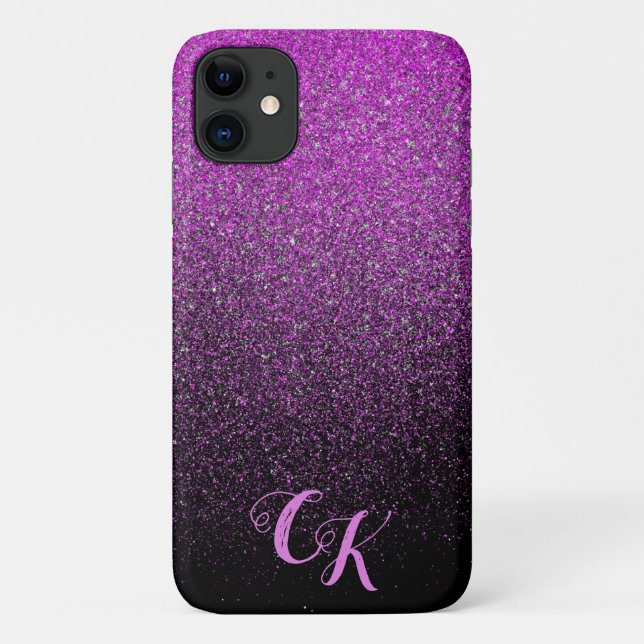Pink Glitter Shimmer Personalised Phone Case (Back)