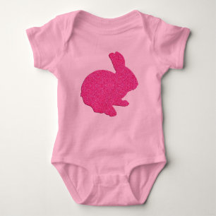 Pink Glitter Silhouette Easter Bunny Creeper