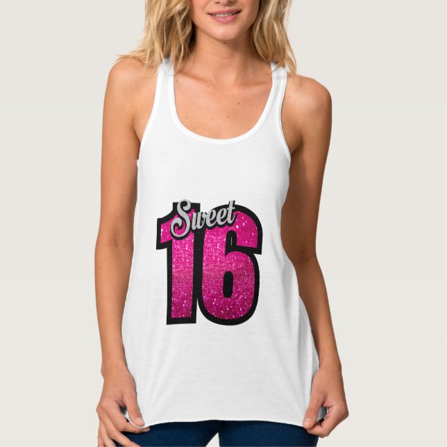 Pink Glitter Singlet (Front)