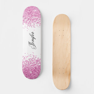 Pink Glitter Skateboard