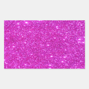 Pink Glitter Sparkle Customisable Design Rectangular Sticker