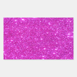 Pink Glitter Sparkle Customisable Design Rectangular Sticker